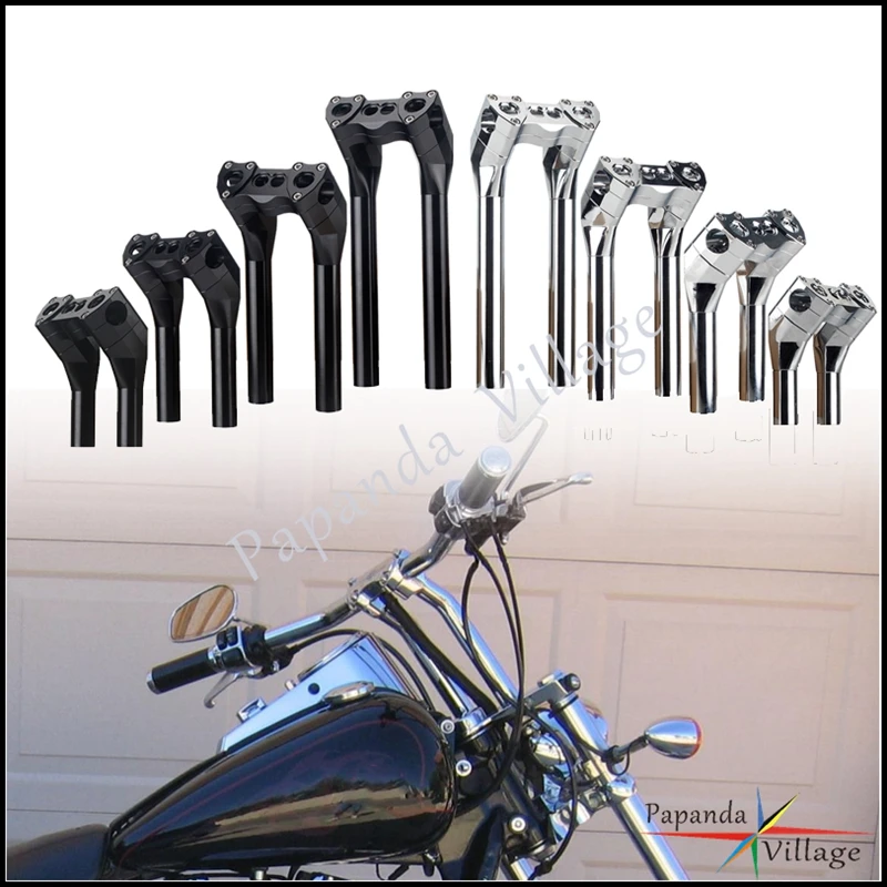 

Motorcycle 12" Rise Club Style Pullback Modular Handlebar Riser Fit 1-1/2" Bar For Harley Softail Sportster Bobber Cafe Racer