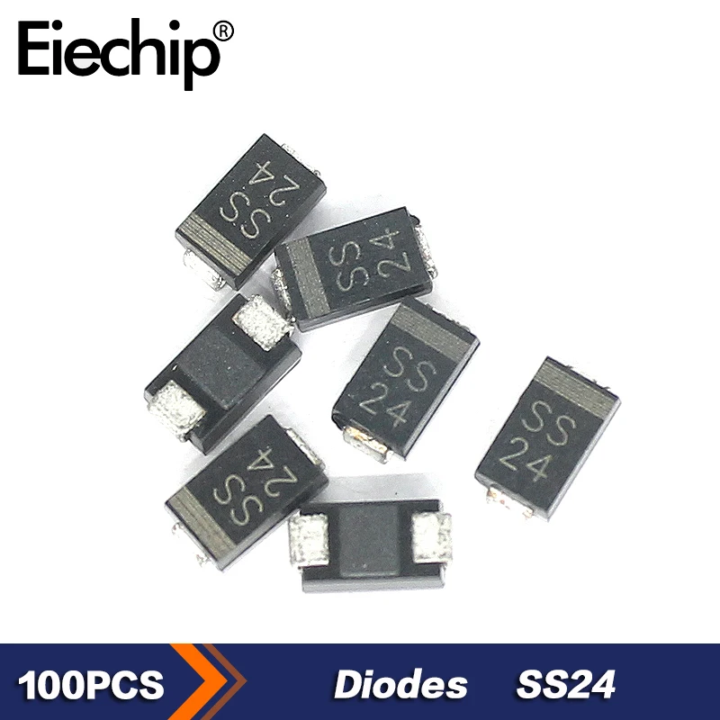 

100 шт./лот SS24 2A 40 в SMD диод Шоттки выпрямительные диоды Шоттки упаковка SMA