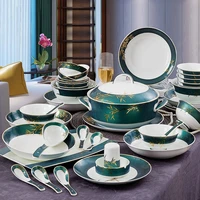 jingdezhen ceramic tableware household dishes set gifts wholesale european bone china microwave phnom penh dishes set