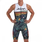 Мужская спортивная одежда ZOOTEKOI для езды на велосипеде без рукавов, летний костюм в новом стиле для триатлона с лазерной резкой