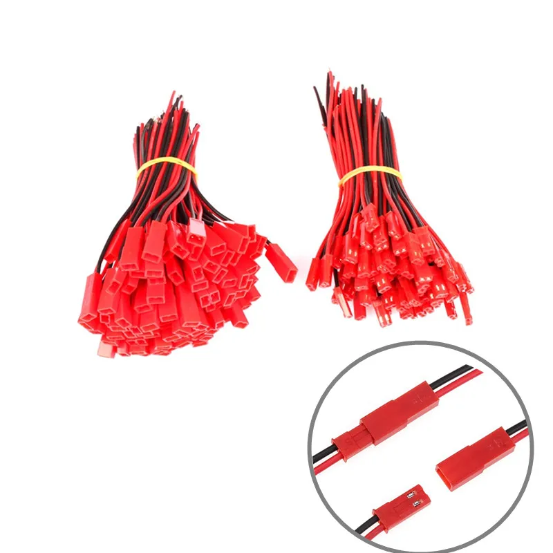 

10Pair/20Pcs 10CM 100mm JST 2Pin Male Female Connector Wire JST 2P Plug Jack DIY Electrical Cable For RC BEC Battery Toys 22AWG