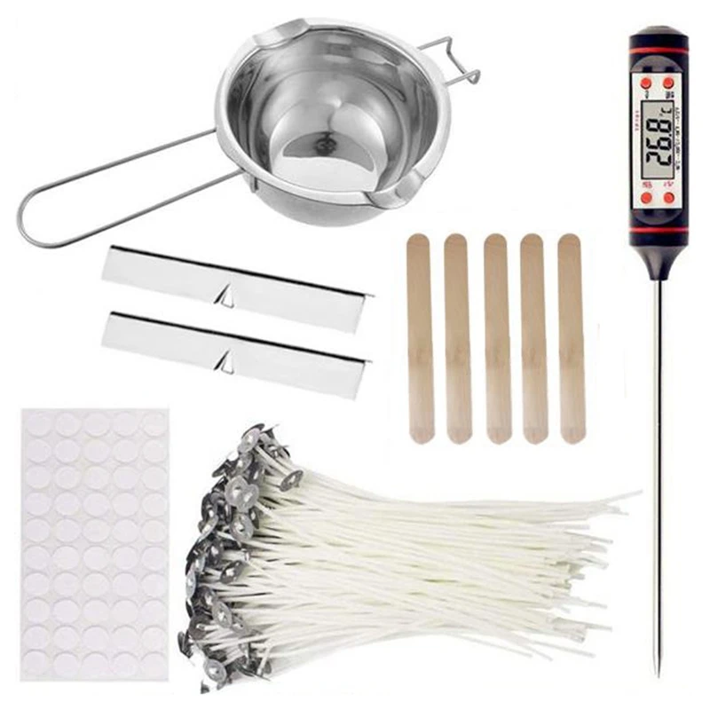 

A63I DIY Candle Crafting Tool Kit,DIY Candles Craft Tools Candle Wick Wax Melting Pot Candle Making Tool For Beginner