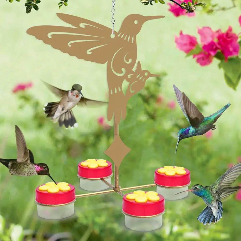 Outdoors Hanging Hummingbird Feeder Flower-shaped Bird Feede