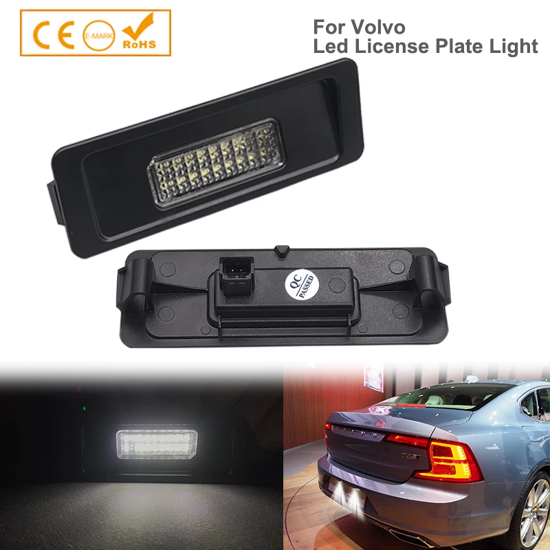 

2pcs Car Accsesories For Volvo S90 Canbus LED Rear Back License Plate Light 2017-2022 OEM# 31446531 Assembly