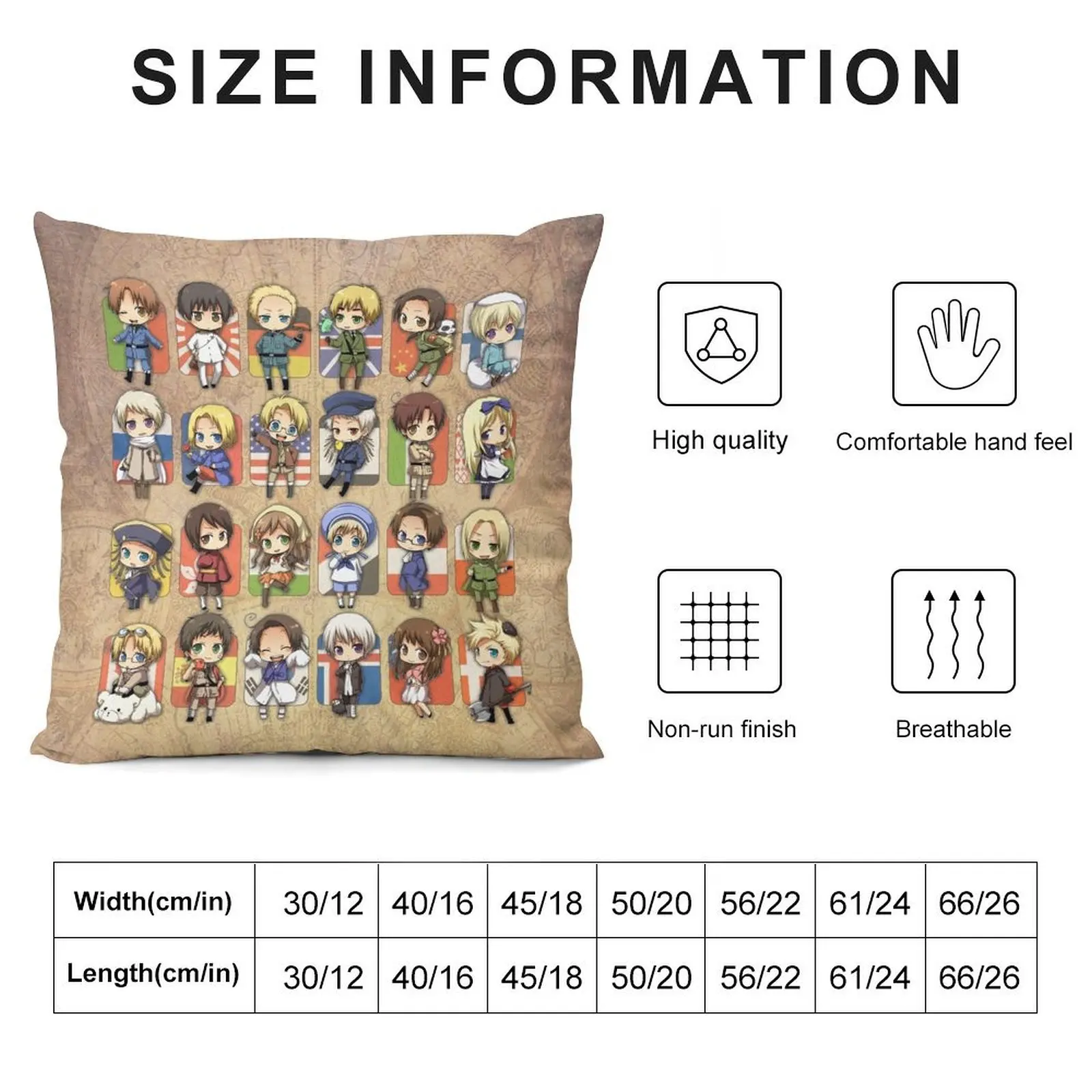 Комплект наволочек для диванных подушек Hetalia Group