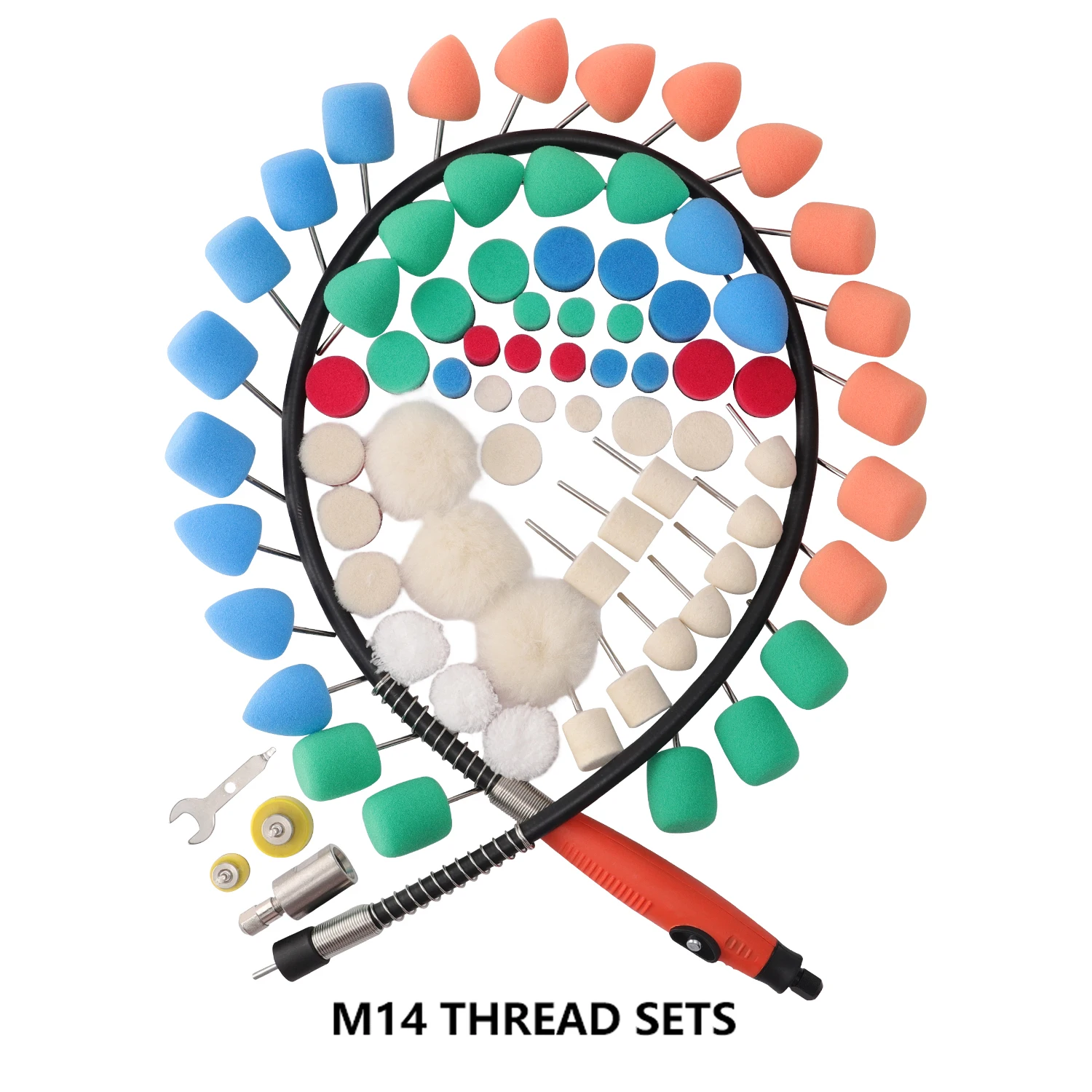 

Миниатюрная полировальная машина SPTA, инструменты для удлинения салона автомобиля, набор полировочных накладок для роторного полировщика и сверления