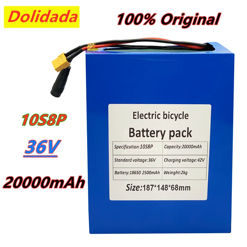 

10S8P 36V 20Ah 250W~1000W 36V 20000mah Battery 42VLithium Battery Pack with 30A BMS for Ebike Electric Car Bicycle Motor Scooter