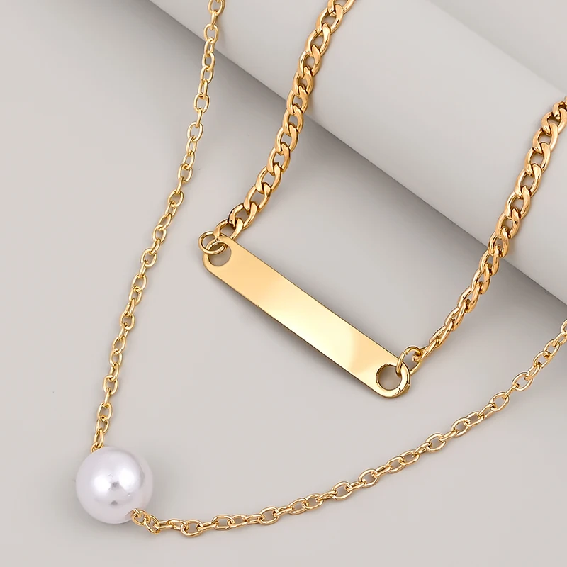 Винтажное многослойное ожерелье с жемчужинами женское ювелирное изделие бирка