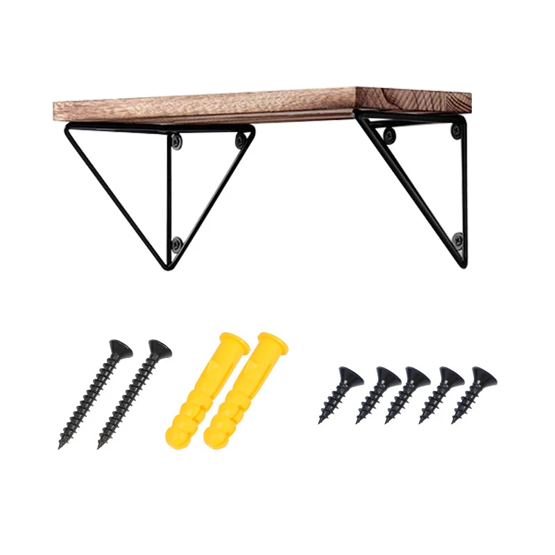 

2PCS Floating Wall Shelf Cast Iron Racks Hanging Bracket Shelves on the Wall Furniture Hardware Metal Support Bracket Bookshelf