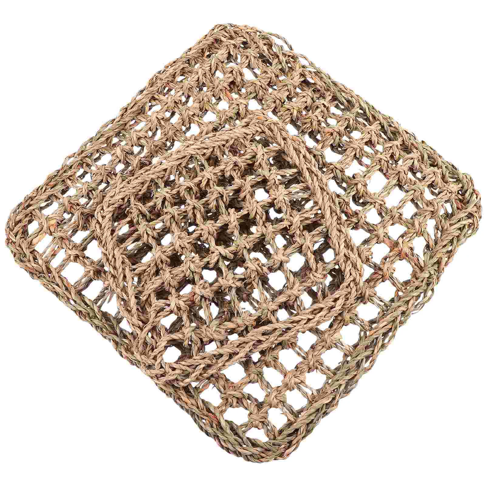 

Toy Hamster Rabbit Bed Pet Mat Mats Accessory Guinea Play Ornament Diy Toys Bunny Molar Teeth Squirrel Chewing Woven Bedding