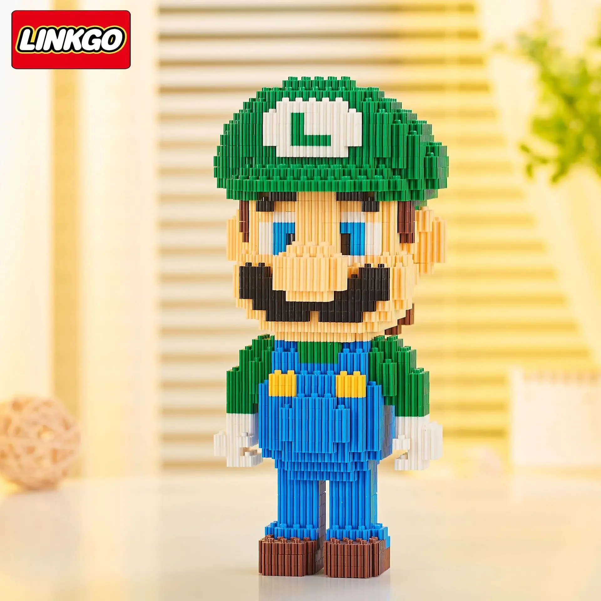 Linkgo Super Mario Bros алмазные строительные блоки Luigi соединительные кирпичи DIY сборка