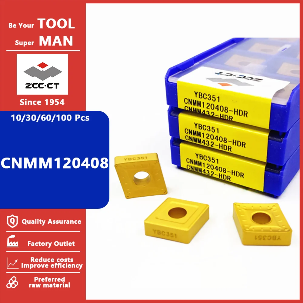 

ZCC CT CNMM120408-HDR CNMM120408-LR CNMM 120408 Roughing & Gravity Turning Carbide Inserts Cutting Tool CNC Lathe Cutter Tools