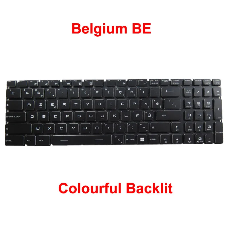 Фото Клавиатура с RGB-подсветкой BE CA GK HB HU SW для MSI GE63 GE73 8RE 8RF 8SE 8SF 8SG 9SE 9SF 9SG GS73 GS75 Греция Канада Черный №4