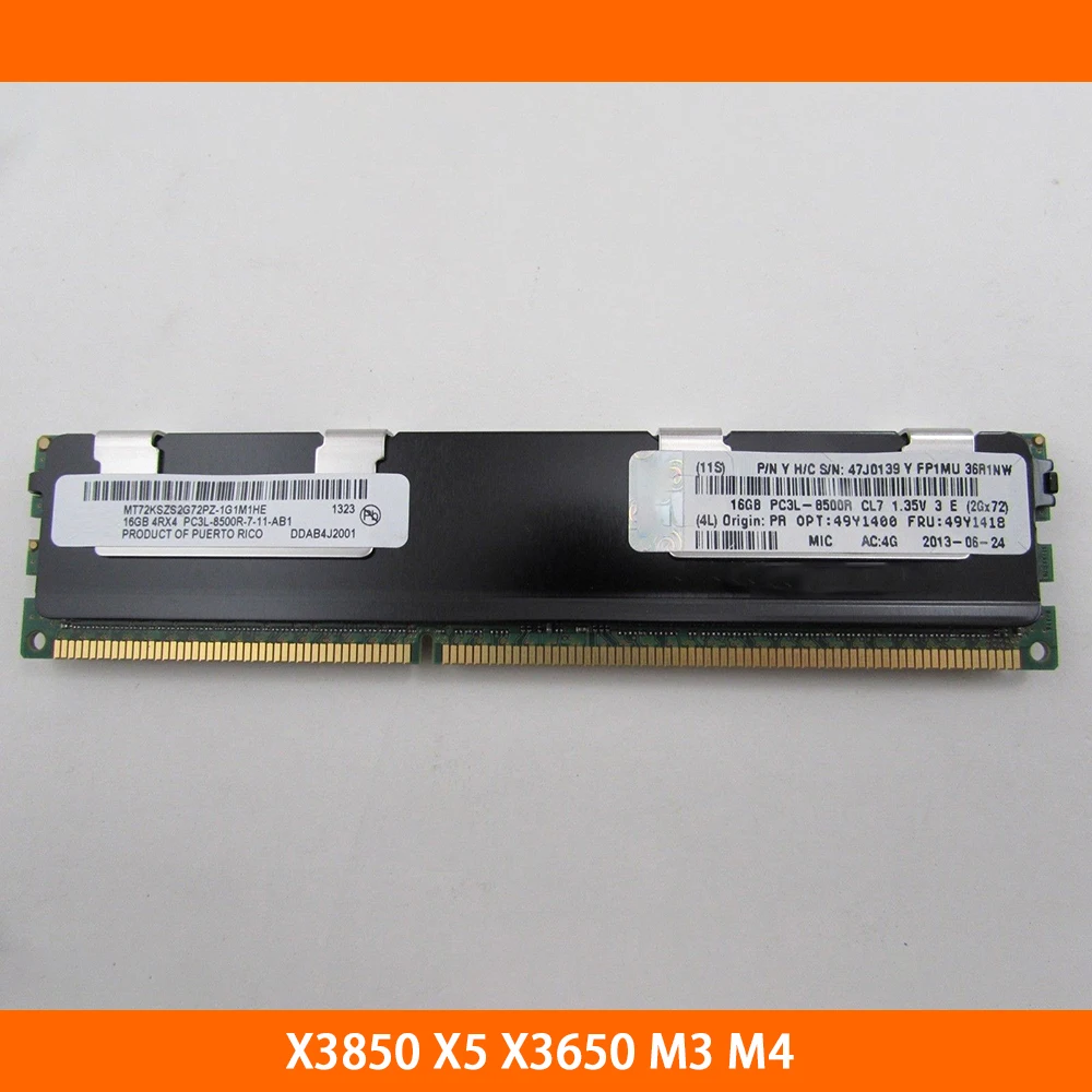 Server Memory For IBM X3850 X5 X3650 M3 M4 49Y1400 49Y1418 16G DDR3 1066 Fully Tested