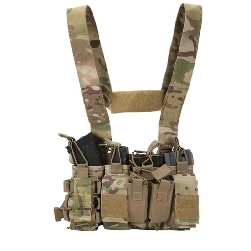 

Men Tactical Multicam Vest Chest Rig Carrier Vests Magazine Pouches AK M4 Hunting Airsoft Shoulder Molle Combat Vest Accessories