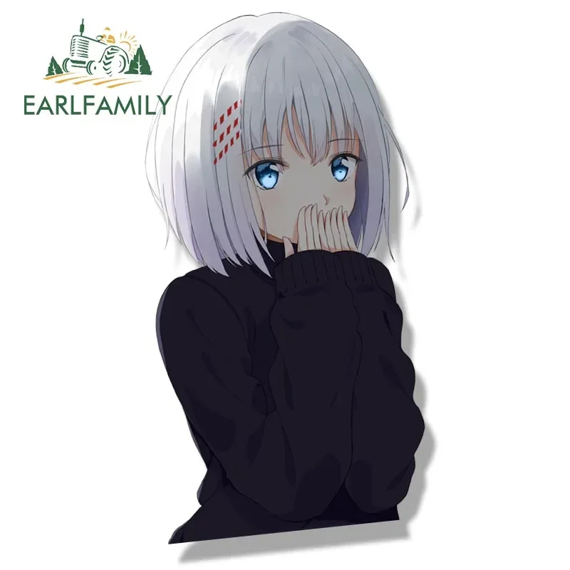 

EARLFAMILY Tobiichi оригами фанат Автомобильная наклейка большой головы аниме эскиз Waifu наклейки JDM мультфильм Пекер девушка наклейки