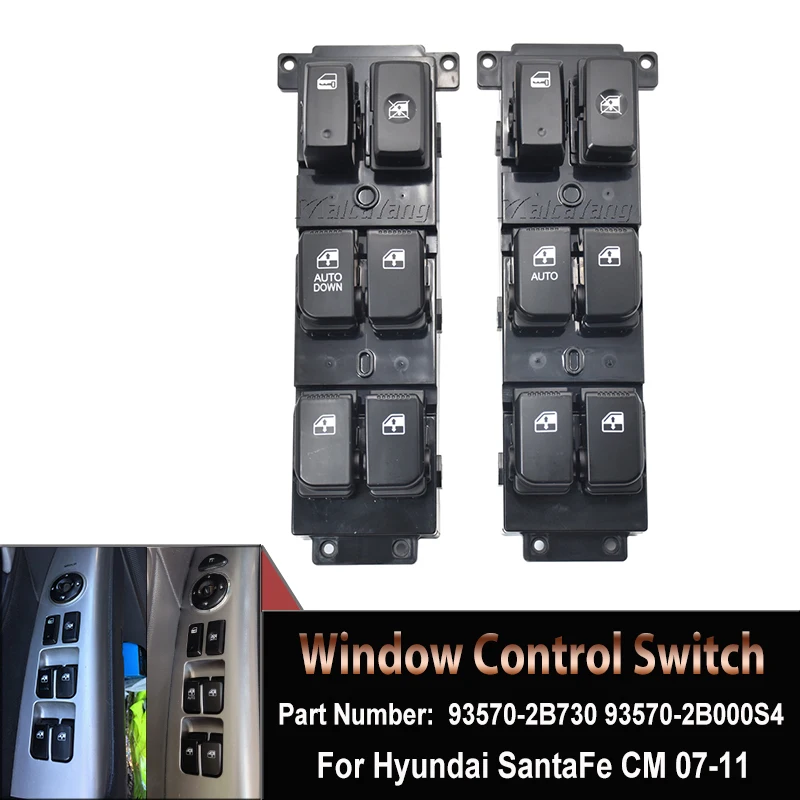 

Window Power Switch Button For Hyundai Santa Fe CM 2007-2011 Car Accessories 93570-2B000S4 83570-2B70054 93570-2B140 93570-2B730