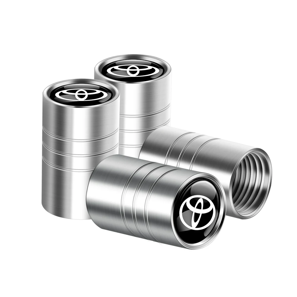 

4 шт., колпачки для клапанов автомобильных колес, защитная крышка, автоаксессуары для Toyota Fortuner Chr Verso Prius Yaris Hiace Trd Corolla GR