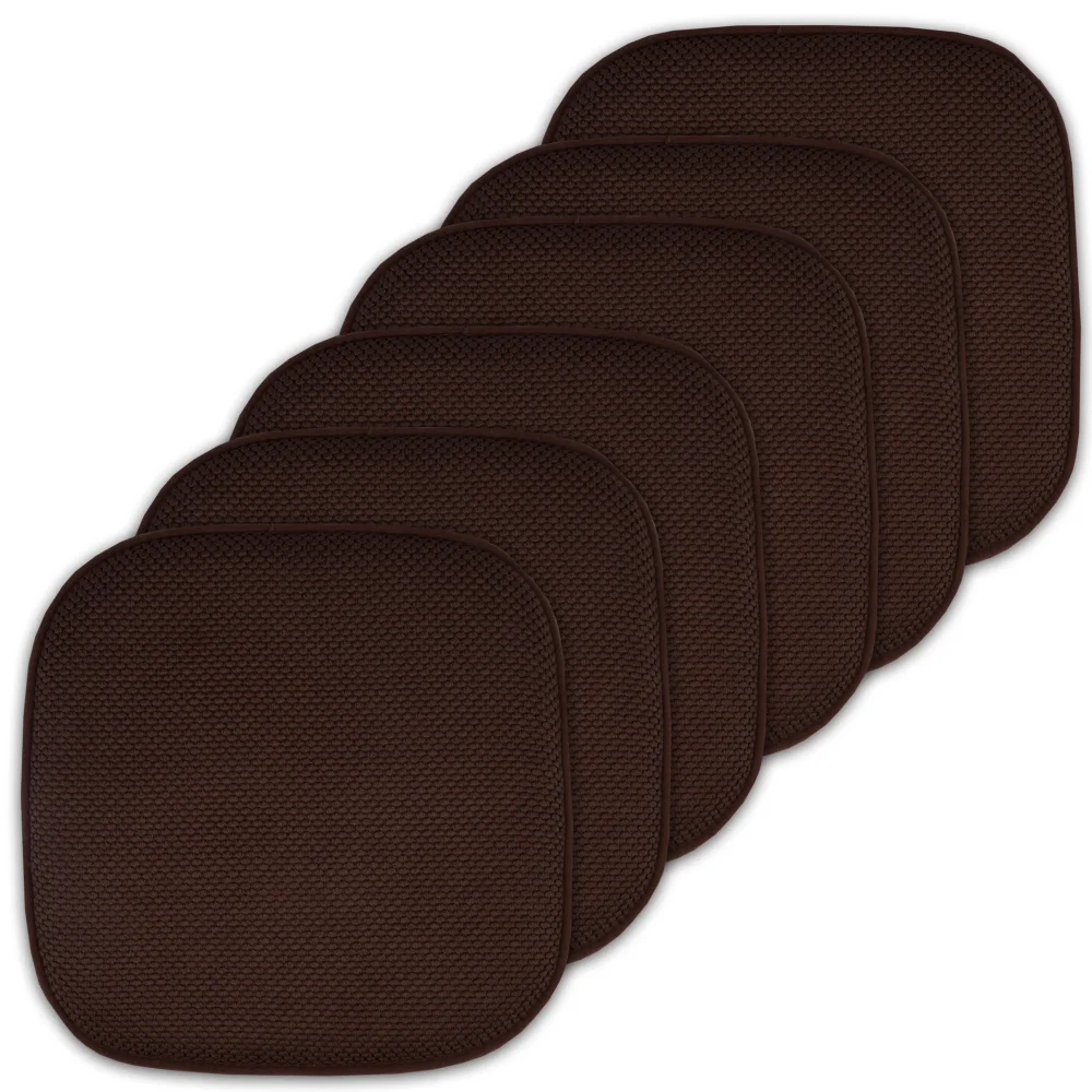 

BOUSSAC Memory Foam Honeycomb Non-Slip Back 16" X 16" Chair Cushion,6-Pack,Filling: 100% Polyurethane Foam