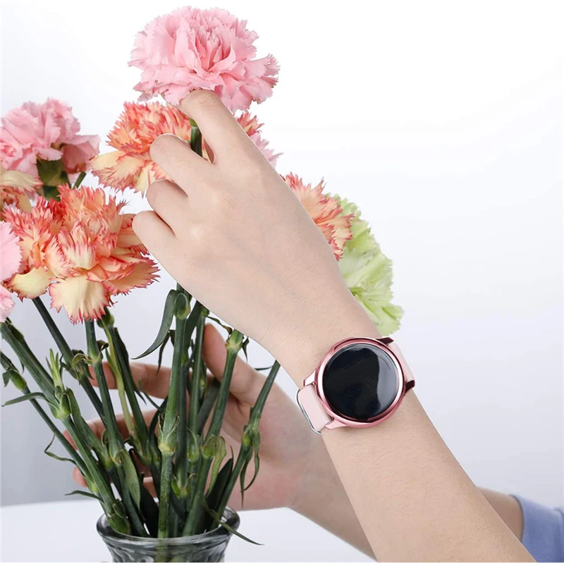 Tempered Glass Case For Samsung Galaxy Watch Active 2 44mm 40mm Full Coverage Bumper With Protective Cover Screen Protector Tpu