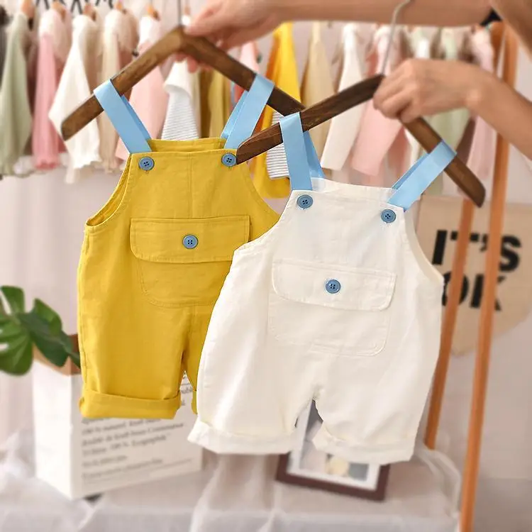 

Solid Sleeveless Kids Toddler Summer 2021 Romper Casual Boys Baby Jumpsuit One-pieces 4 Colors