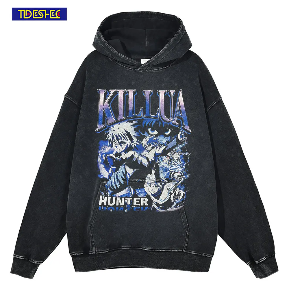 

TIDESHEC 2022 Men Washed Hoodie Hip Hop Streetwear Autumn Vintage Japanese Anime Printed Harajuku Sweatshirt Cotton Hoodies 10