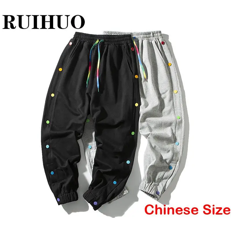 

RUIHUO Straight Casual SweatPants Men Joggers Streetwear Pants For Man Sweatpants Chinese Size 3XL 2023 Spring New Arrivals