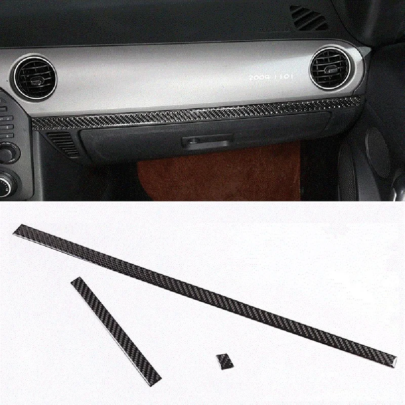 

Наклейка для приборной панели автомобиля из углеродного волокна для Mazda MX-5 2009-2014, аксессуары для салона