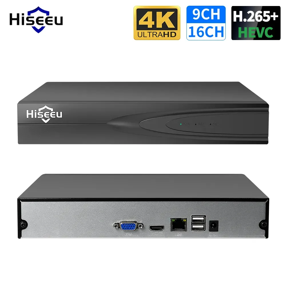 

NEW2023 Hiseeu H.265+ HEVC 8CH 16CH 32CH CCTV NVR 4K 8MP 5MP 4MP 3MP 2MP IP Network Video Recorder For Surveillance Camera Syste