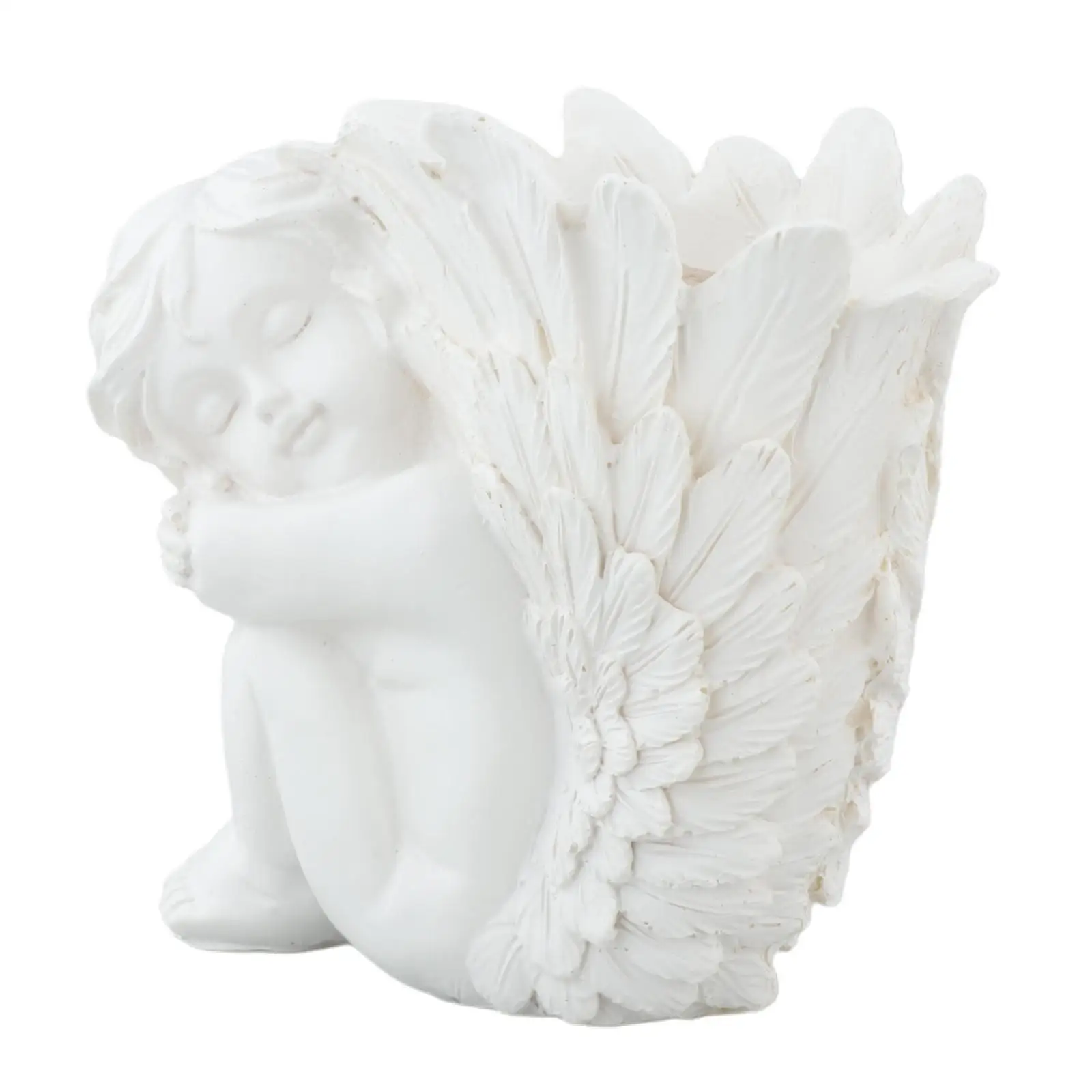 

Европейский ангел, искусственная Цветочная ваза, винтажные декоративные креативные крытые статуи, резервуар для растений для двора, книжно...