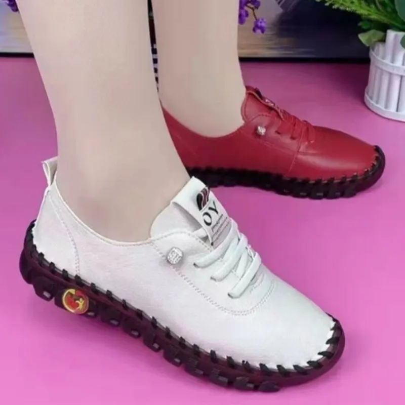 

Casual Shoes Women's Sneakers Fashion 2023 New Walking Soft Sneakers Women Lace Up Breathable Ladies Vulcanize Shoes Shoes Women