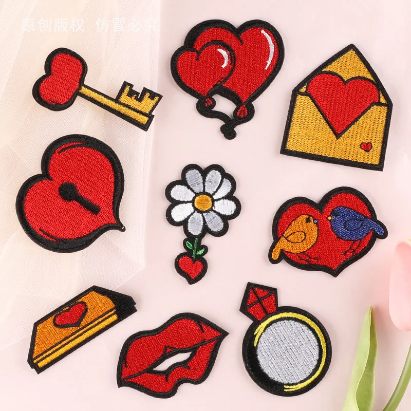 

Lover Series Love Pattern Cloth Paste Iron-on Transfers for Clothing Decorative Accessories DIY Shoes and Hats Hole Patch