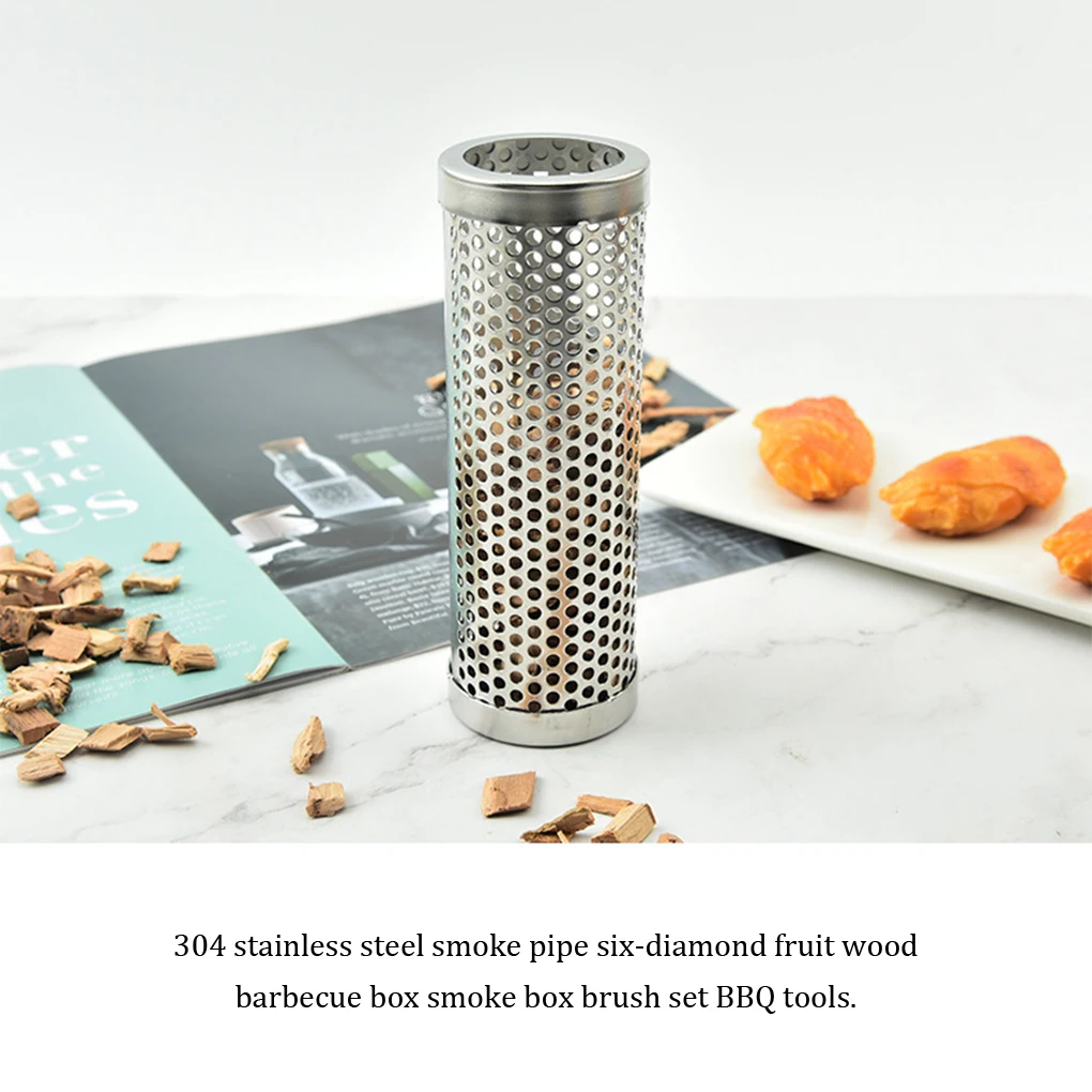 

Нержавеющая сталь барбекю труба гриль труба портативный Кемпинг Туризм Путешествия барбекю Рыбалка инструмент для приготовления пищи круглый дюйм