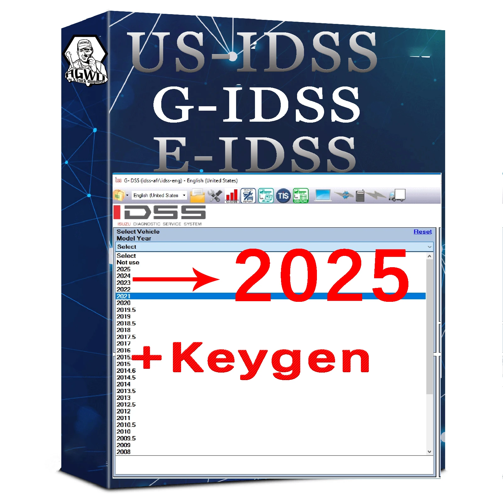 Isuzu Global G-IDSS E-IDSS WorldWide | США 10.2024 Система диагностического обслуживания и Канады