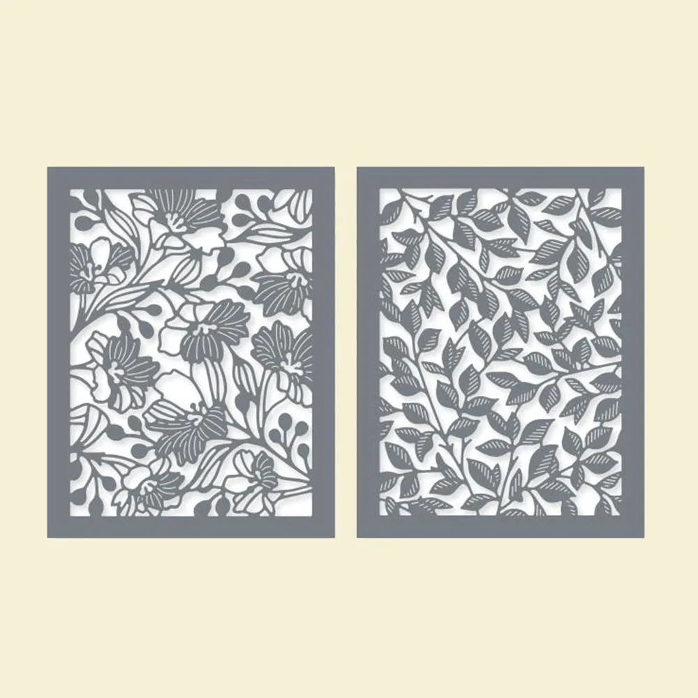 

2024 New Flowers Leaves Background Metal Cutting Dies For Scrapbooking Embossing DIY Card Photo Album Decoration Steel Craft