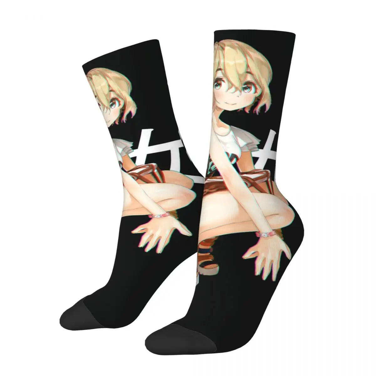 

Happy Funny Mami Nanami Essential Men's Socks Vintage Harajuku Rent A Girlfriend Hip Hop Novelty Casual Crew Crazy Sock