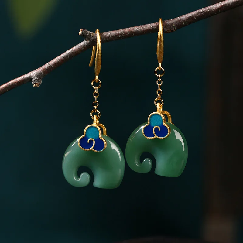 

Earrings: new women's Gilded Chinese style souvenir jewelry, fadeless fashion boutique earrings, women's B25 brand jewelry
