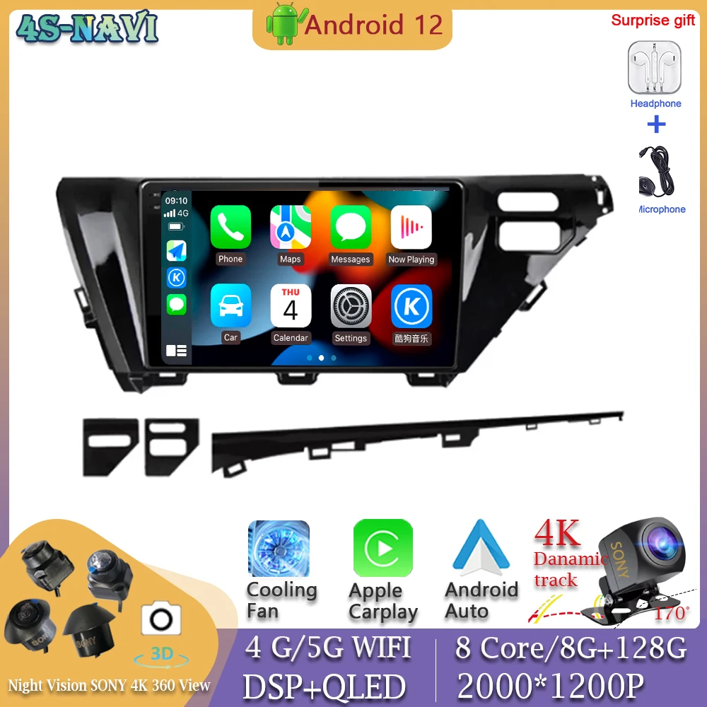 

360 головное устройство для камеры видеоплеер Android для Toyota Camry 2007-2011 автомобильное мультимедийное радио GPS