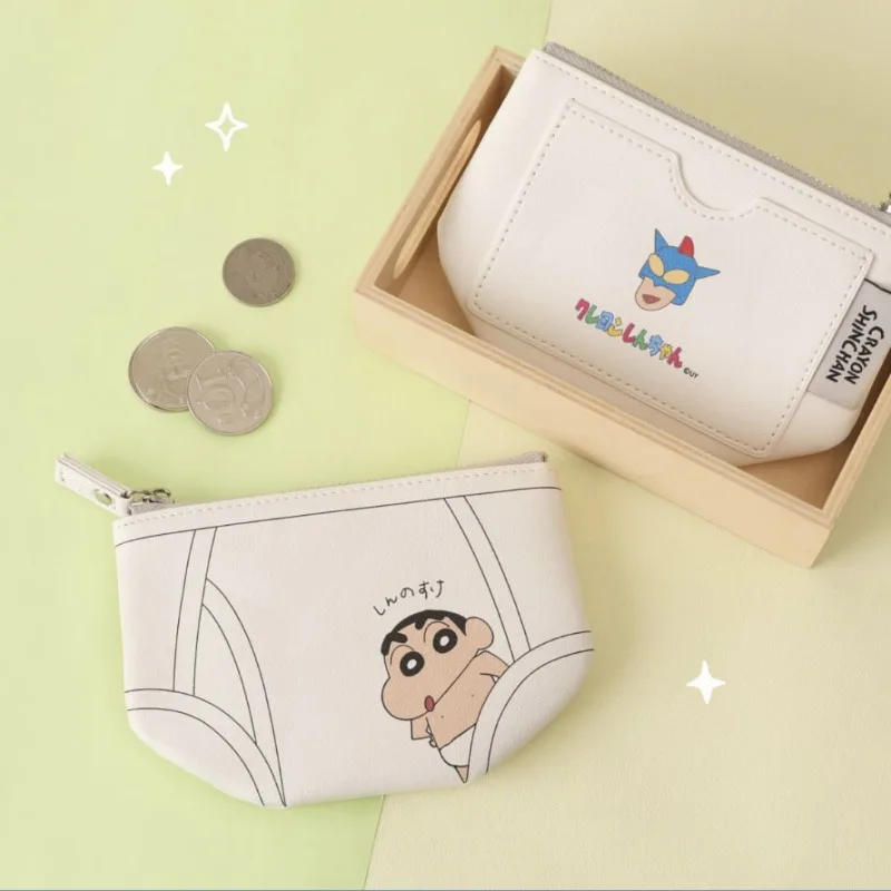 Kawaii Crayon Shin Chan Кошелек для монет аниме маленький кошелек с принтом Шорты внешний