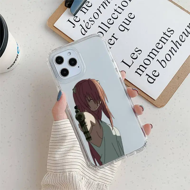 E-Elfen Japanese anime  L-Lieds Phone Case For iPhone 11 12 Mini 13 14 Pro XS Max X 8 7 6s Plus 5 SE XR Transparent Shell images - 6