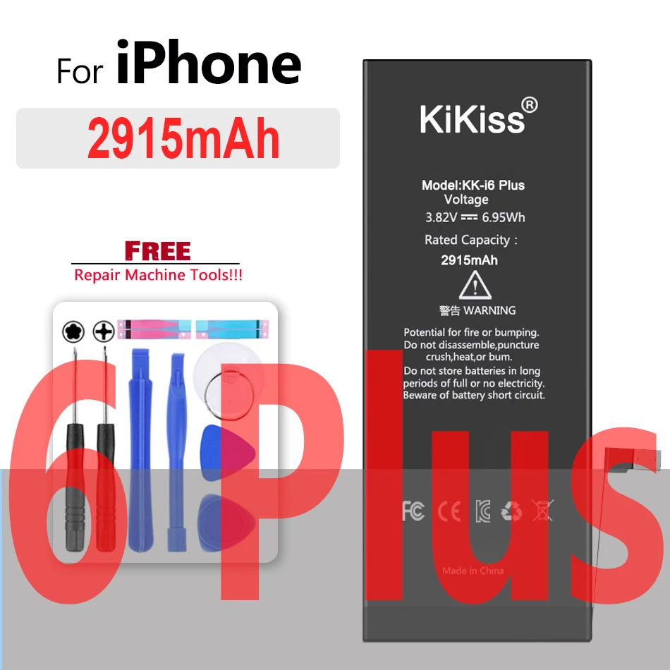 Высококачественный аккумулятор для iPhone 5 6 6S 5S SE 7 8 Plus X Xs Max 11 Pro iPhone5 iPhone7 iPhone8 с бесплатными инструментами.