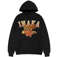 product inaka power basketball bear print hoodie men women hip hop oversized aesthetic hoodies male quality tops mens sweatshirt