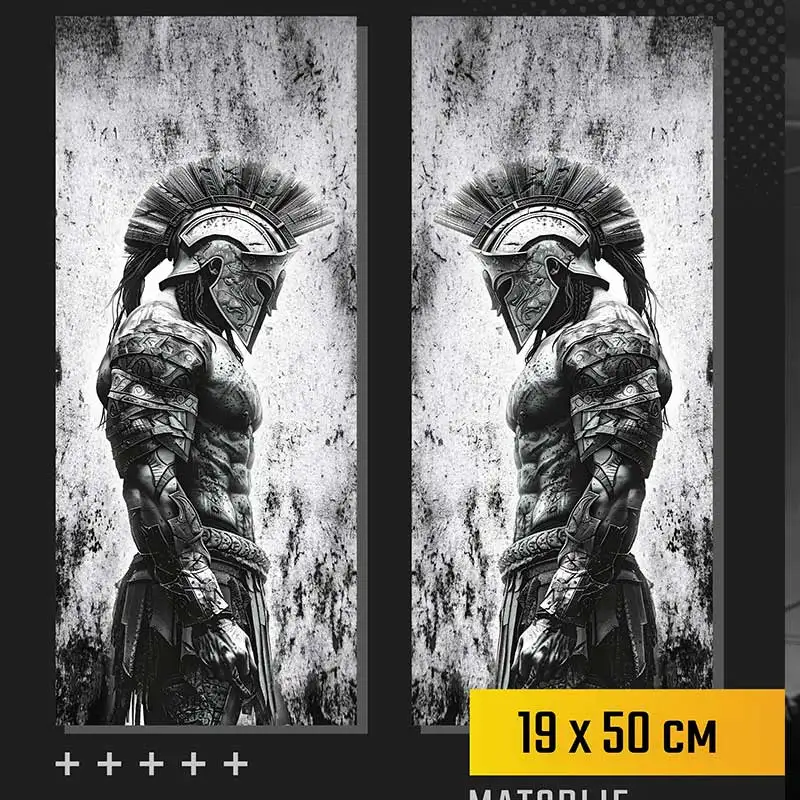 

Наклейки на авто 2 шт Наклейки на стойки дверей автомобиля Воин 19х 50 см Y51