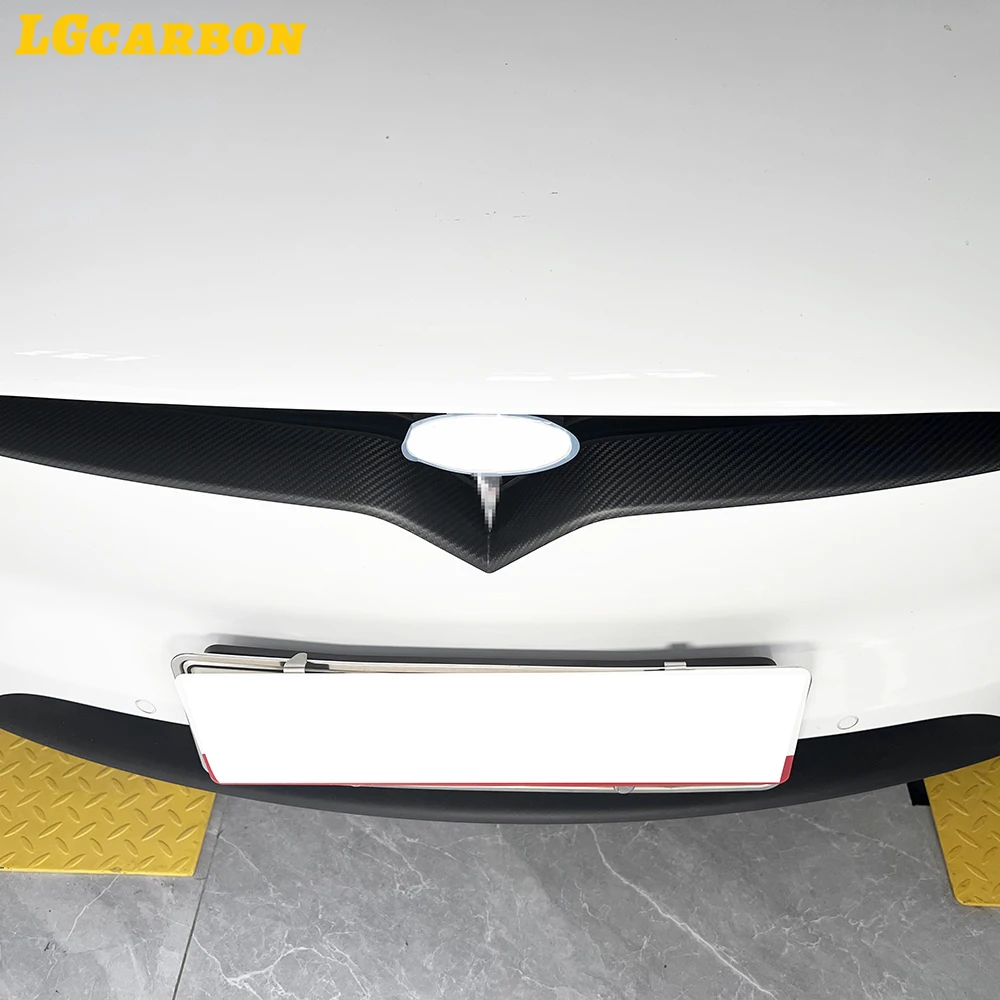 LGcarbon для Tesla Model S 2016-2022 матовая передняя центральная решетка из углеродного