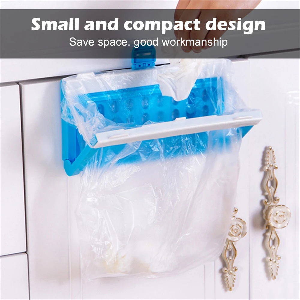 Foldable Plastic Garbage Bag Rack For Kitchen Door Cabinet S