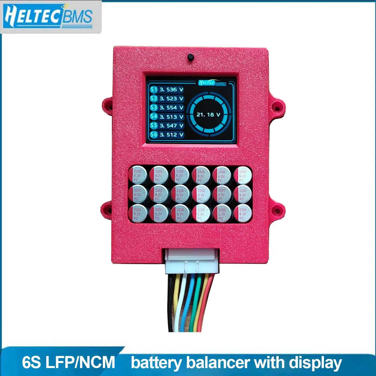 Фото Эквалайзер Heltec с TFT-дисплеем 6S 5A Активный балансир с напряжением Lifepo4 LTOакумулятор Тестер напряжения Эквалайзер передачи энергии №1