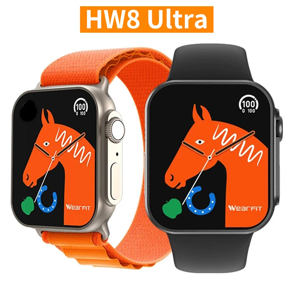 

2023 HW8 Ultra Smart Watch Man Woman Smartwatch NFC Fitness Clock Reminder Body Temperature Blood Glucose Digital Sports Watches