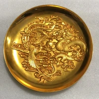 antique collection copper gold plated dragon phoenix beautifully carved home craft decorations