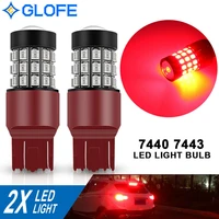 7443 7444 led red stop brake tail light bulbs for chevy silverado 1500 2014 2018