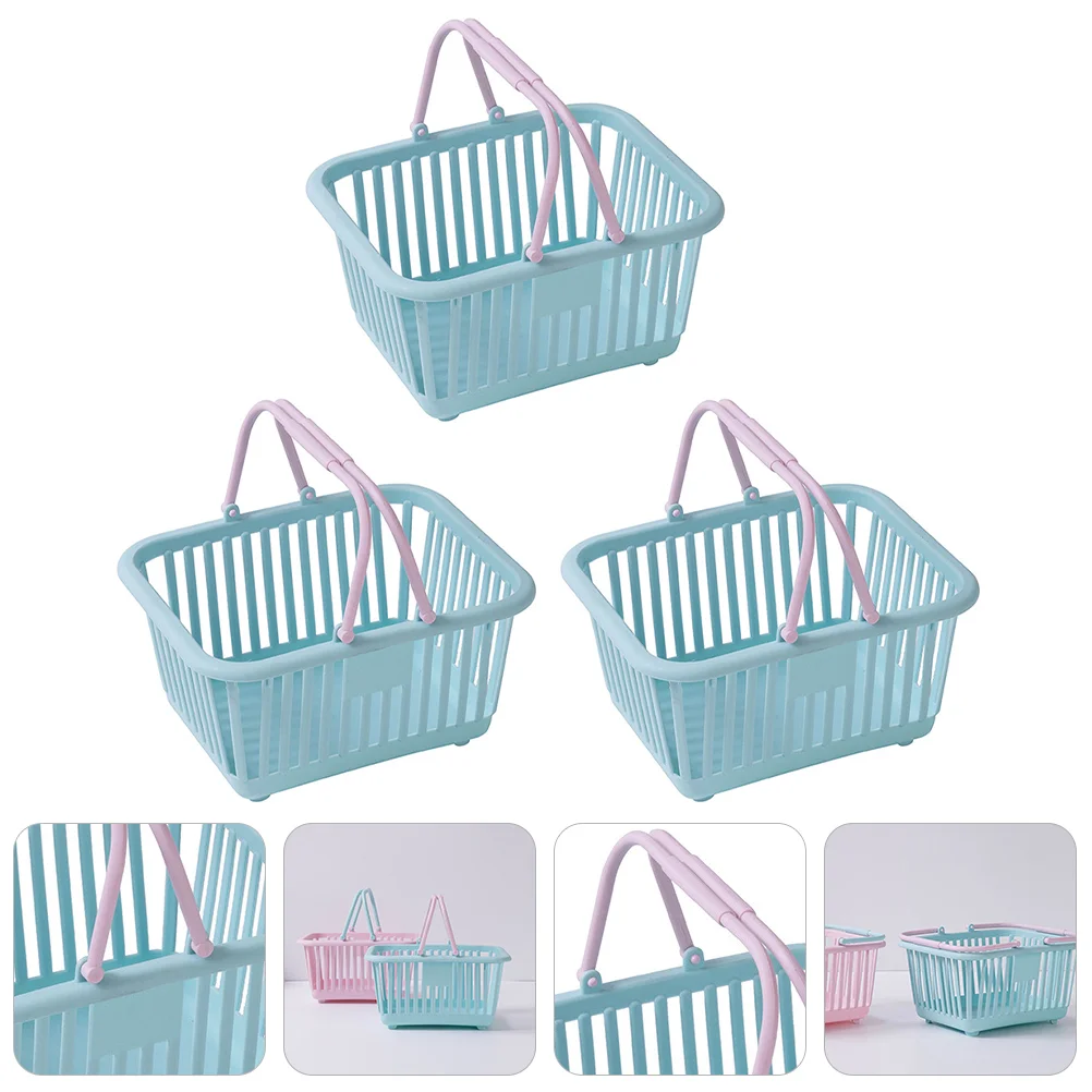 

Basket Shopping Grocery Toy Mini Storage Kids Toys Picnic Portable Basketsorganizer Play Cart Container Vegetable